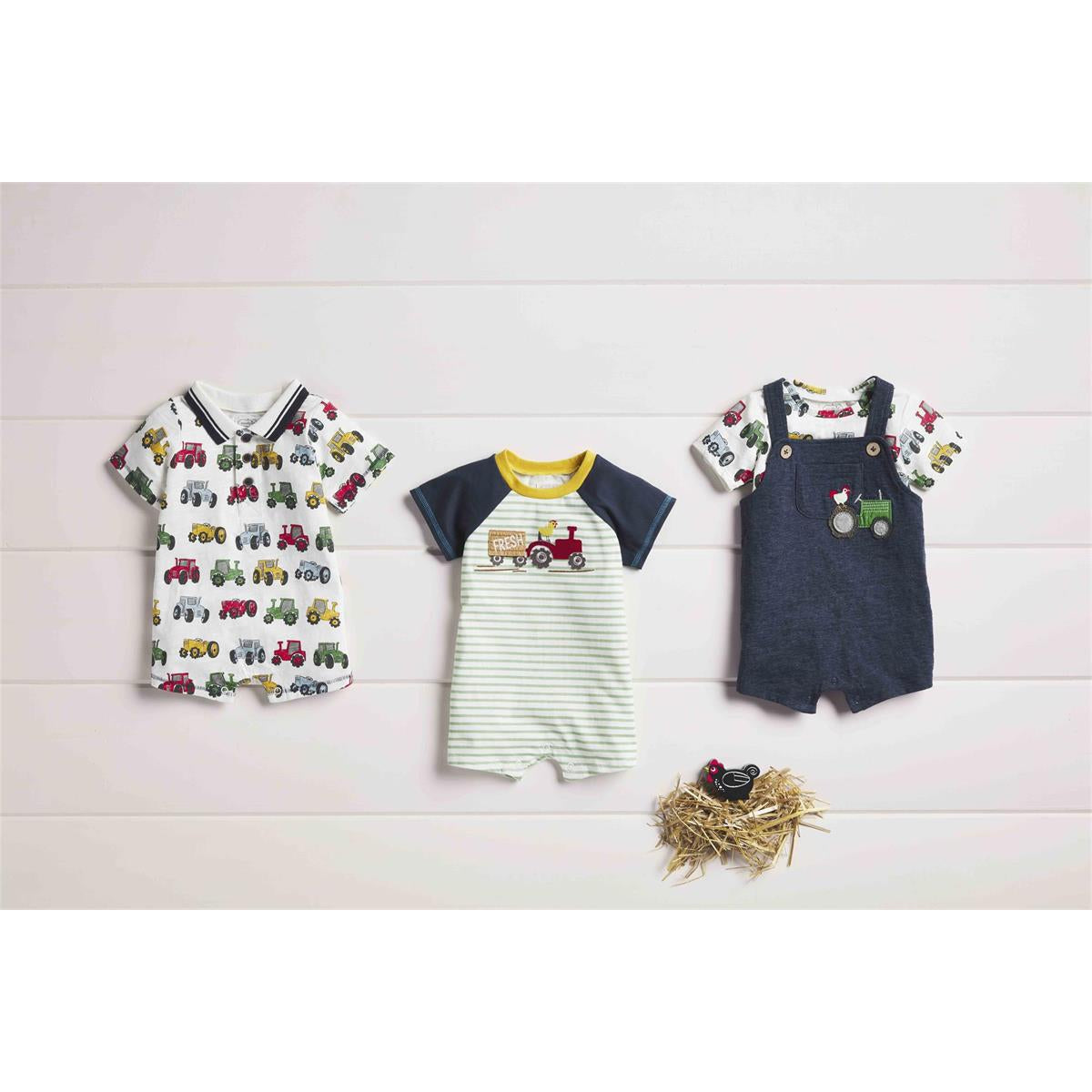 Mud Pie Tractor Raglan Shortall-MUD PIE-Little Giant Kidz