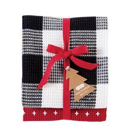 Mud Pie Waffle Weave Holiday Dish Towel Set-MUD PIE-Little Giant Kidz