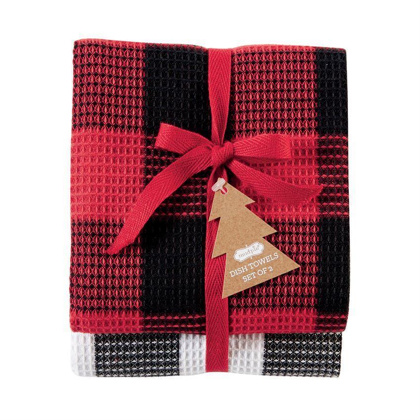 Mud Pie Waffle Weave Holiday Dish Towel Set-MUD PIE-Little Giant Kidz