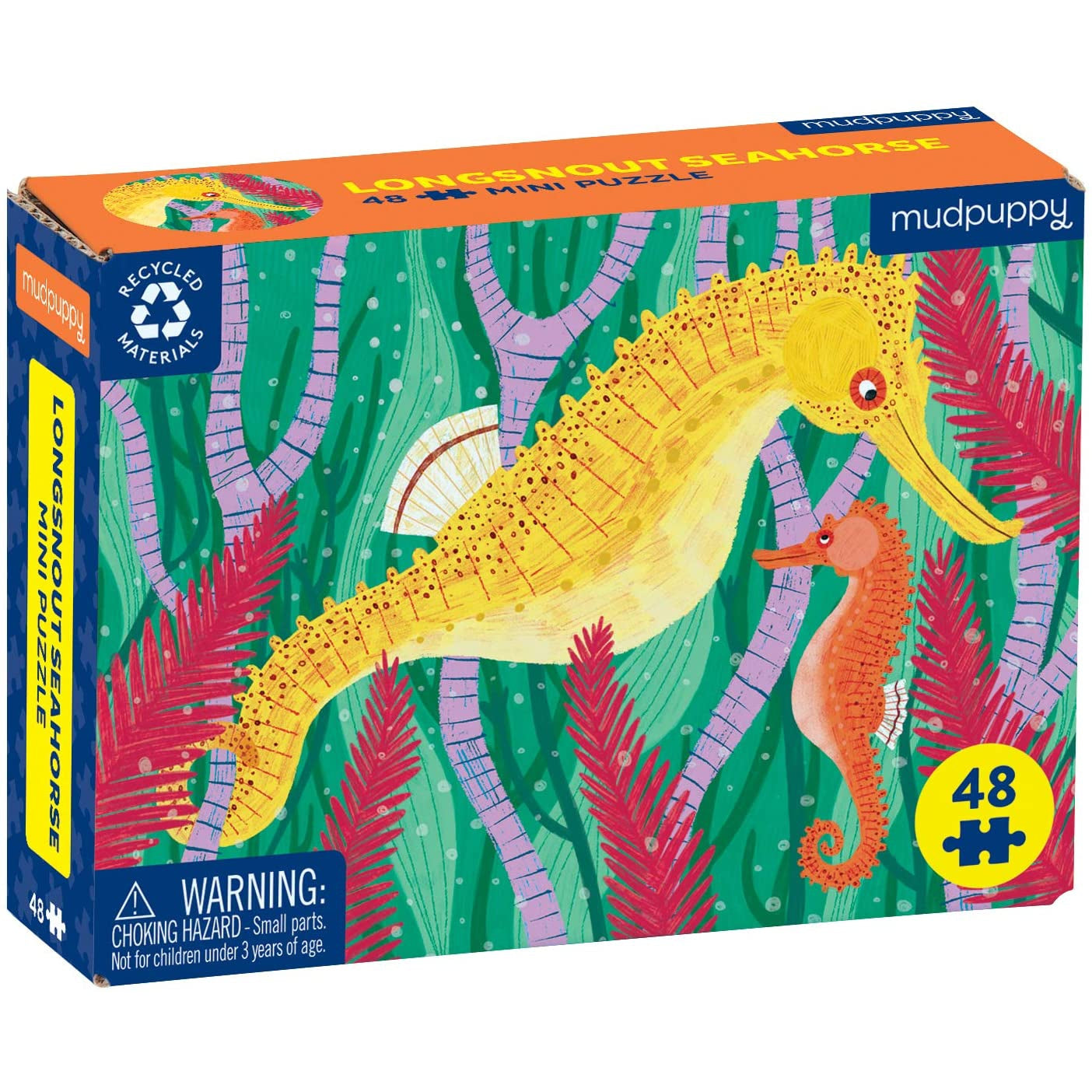 Mudpuppy 48 Piece Mini Puzzle - Longsnout Seahorse-MUDPUPPY-Little Giant Kidz