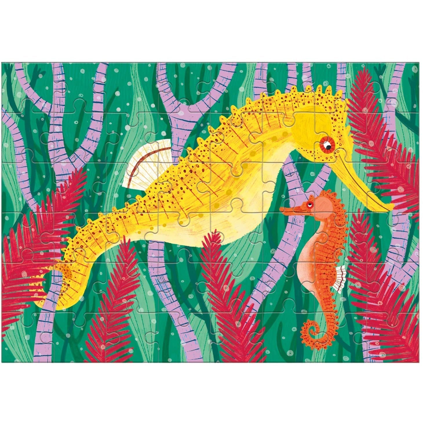 Mudpuppy 48 Piece Mini Puzzle - Longsnout Seahorse-MUDPUPPY-Little Giant Kidz