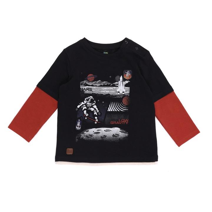 NoRuk Little Astronaut Long Sleeve Tee - Navy-NORUK-Little Giant Kidz