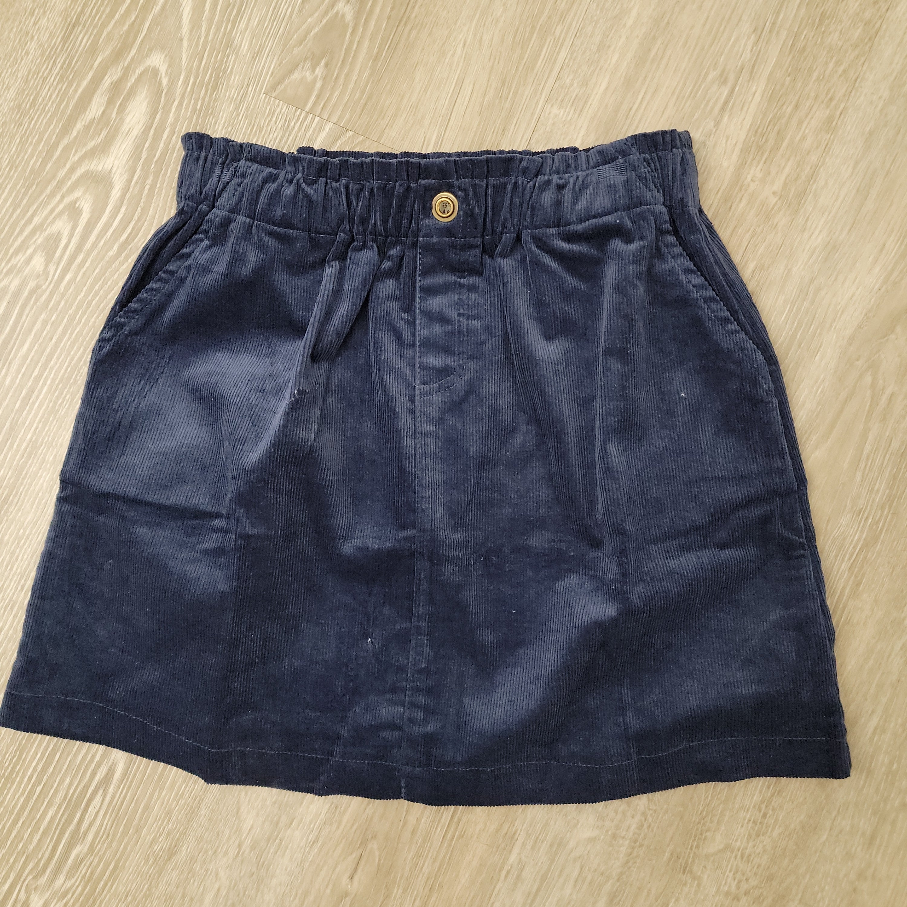 Oaks Apparel Leigh Navy Cord Skirt-The Oaks Apparel-Little Giant Kidz