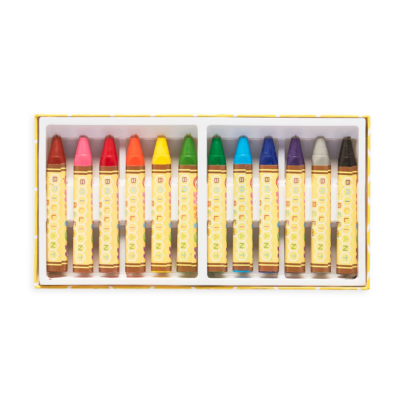 Ooly Brilliant Bee Crayons - Set of 12-OOLY-Little Giant Kidz