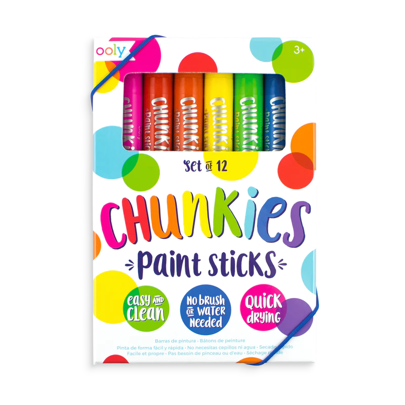 Ooly Chunkies Paint Sticks - Set of 12 Colors-OOLY-Little Giant Kidz