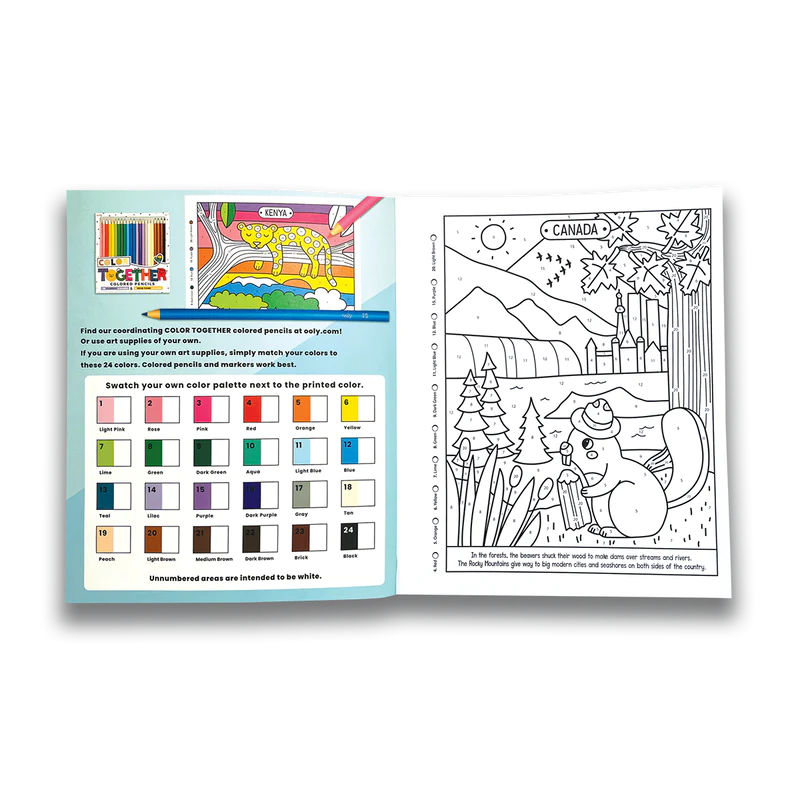 Ooly Color By Numbers Coloring Book - Wonderful World-OOLY-Little Giant Kidz
