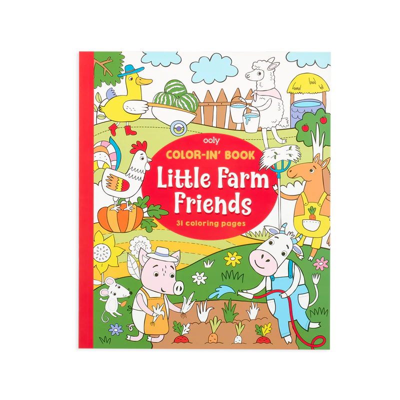 Ooly Color-In Book - Little Farm Animals Coloring Book-OOLY-Little Giant Kidz