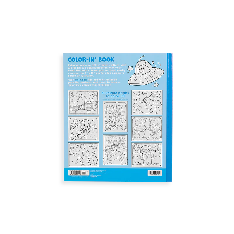 Ooly Color-In Book - Outer Space Explorers Coloring Book-OOLY-Little Giant Kidz