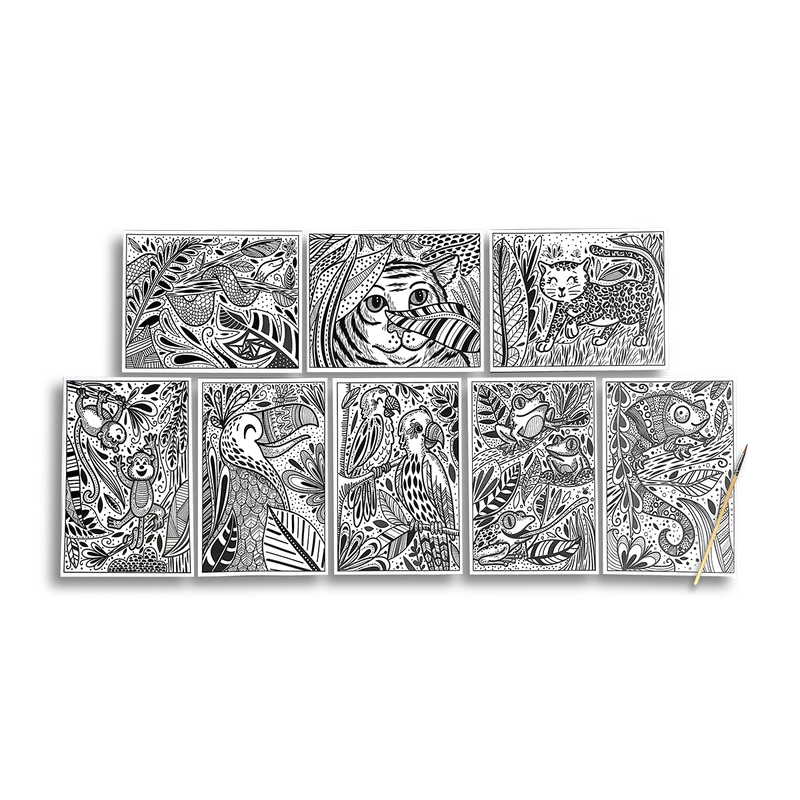 Ooly Hidden Colors Magic Paint Sheet - Magic Jungle-OOLY-Little Giant Kidz