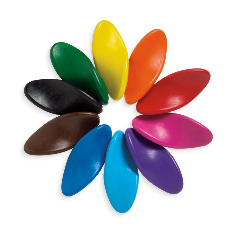 Ooly Left Right Ergonomic Crayons - Set of 10 Colors-OOLY-Little Giant Kidz