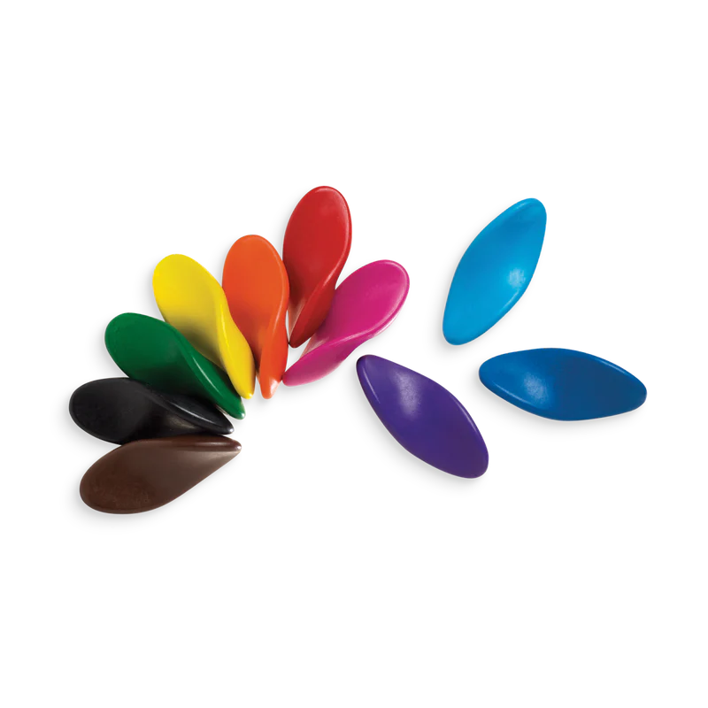 Ooly Left Right Ergonomic Crayons - Set of 10 Colors-OOLY-Little Giant Kidz