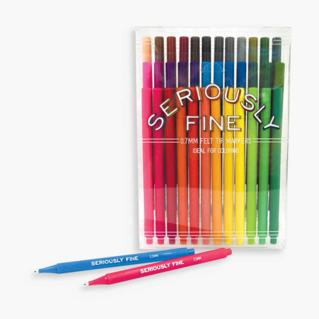 Ooly Seriously Fine Felt Tip Markers - Set of 36 Colors-OOLY-Little Giant Kidz