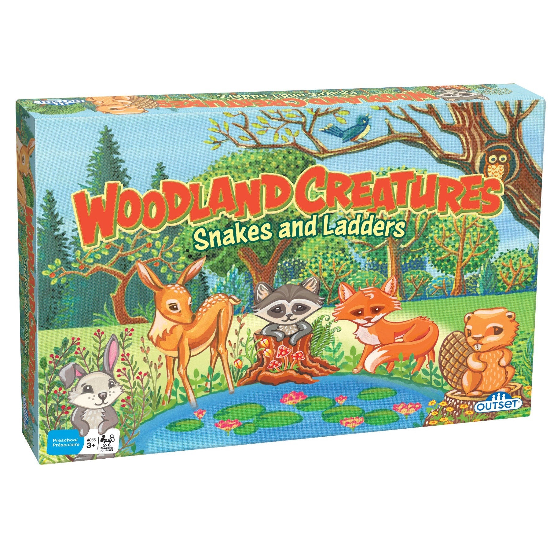 Outset Media Woodland Creatures Snakes and Ladders-OUTSET MEDIA-Little Giant Kidz