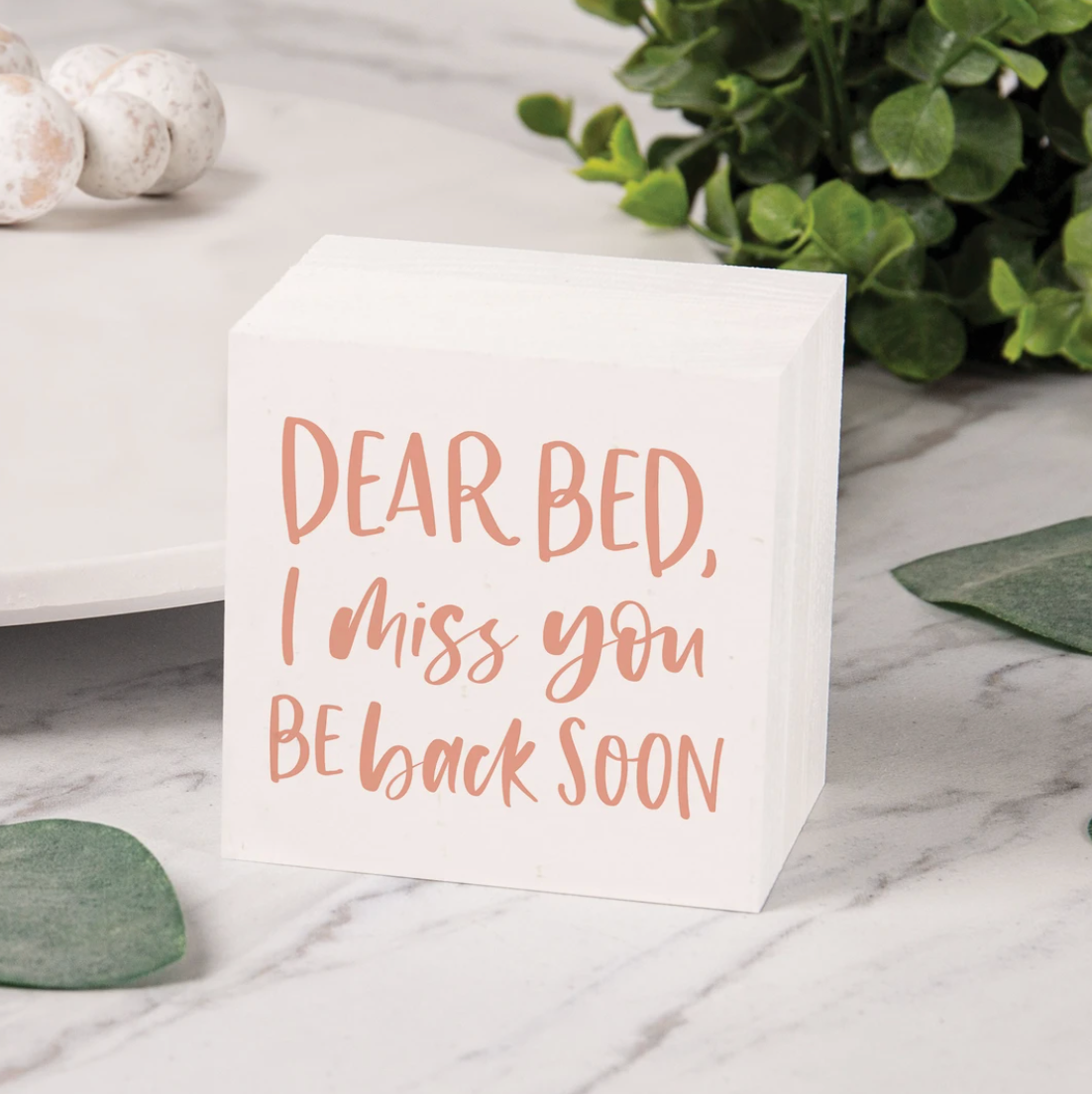 P. Graham Dunn Word Block - Dear Bed I Miss You Be back Soon-P. GRAHAM DUNN-Little Giant Kidz