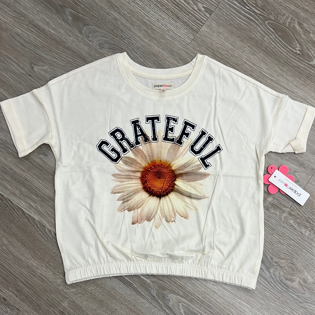 Paper Flower Grateful Daisy Crop Top-Paper Flower-Little Giant Kidz