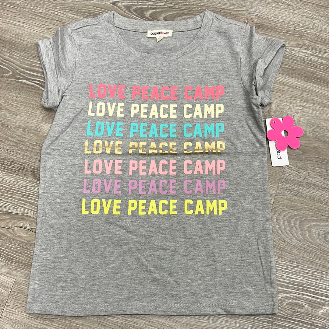 Paper Flower Love Peace Camp Tee-Paper Flower-Little Giant Kidz