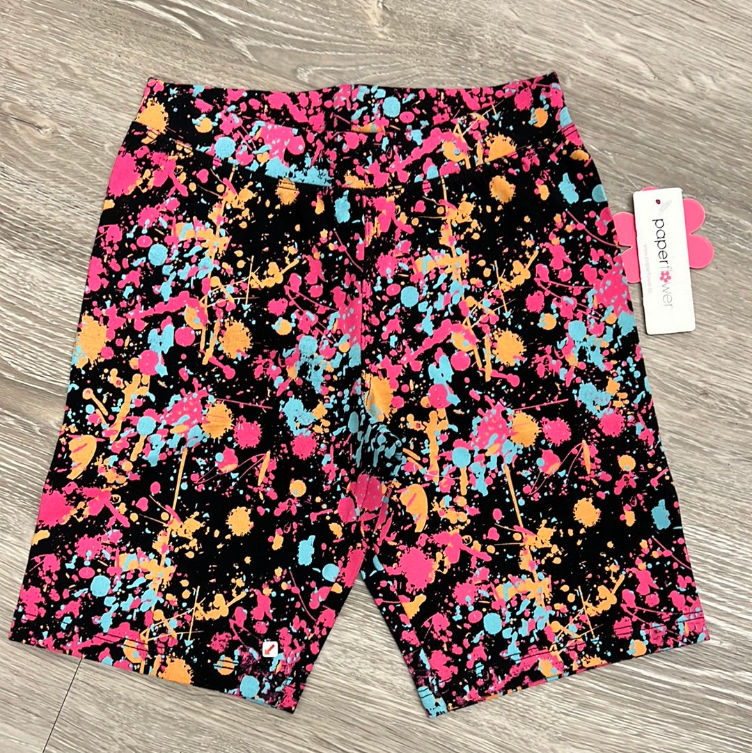 Paper Flower Paint Splatter Bike Short-Paper Flower-Little Giant Kidz