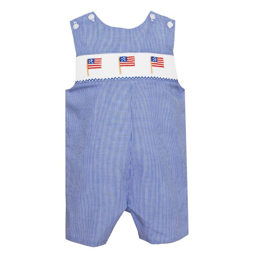 Petit Bebe Flags Jon Jon - Royal Blue Micro Check-PETIT BEBE-Little Giant Kidz