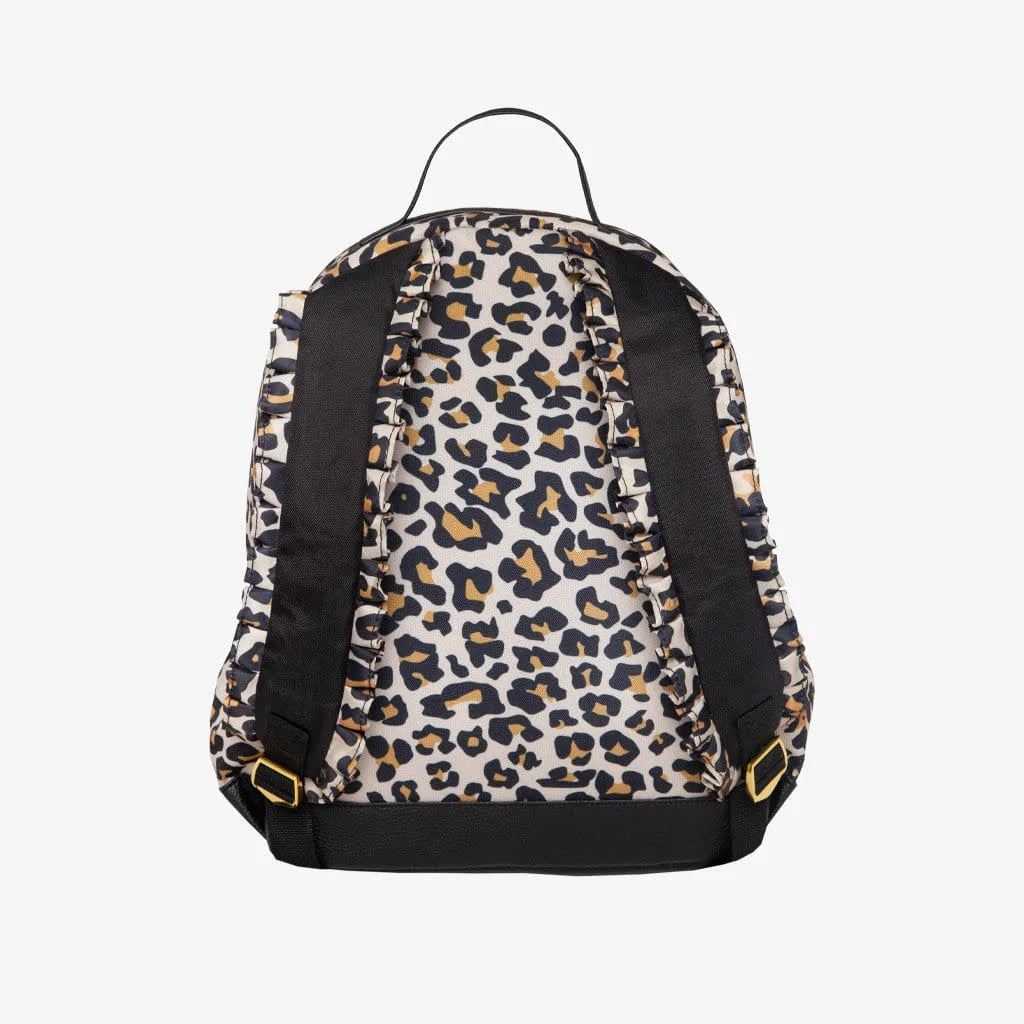 Posh Peanut Lana Leopard Ruffled Backpack-POSH PEANUT-Little Giant Kidz