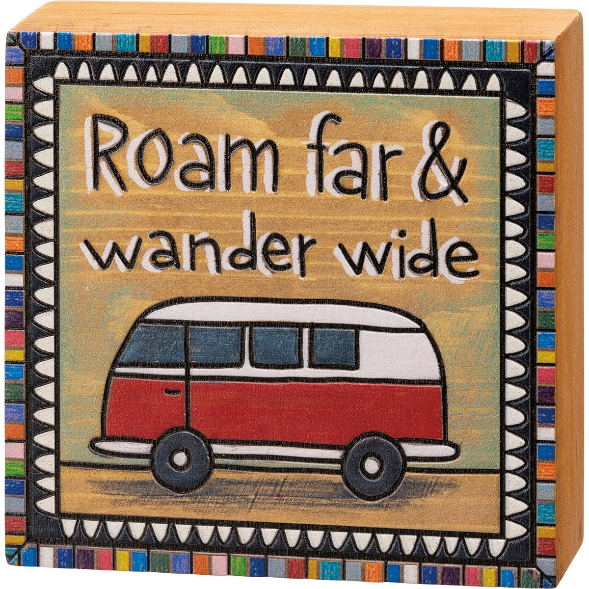 Primitives By Kathy Box Sign - Roam Far & Wander Wide-Primitives by Kathy-Little Giant Kidz