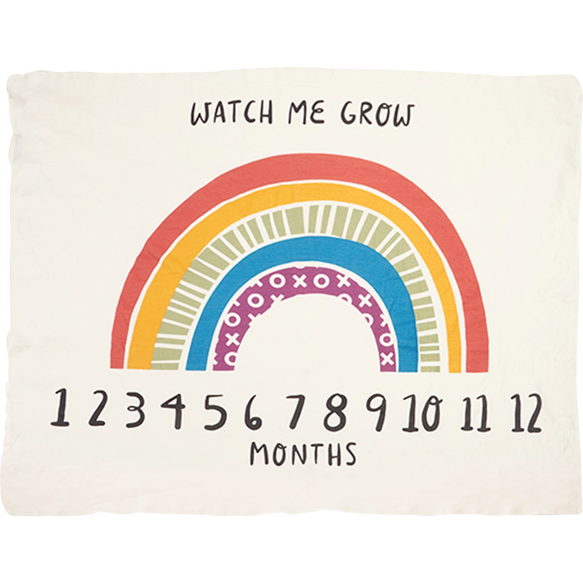 Primitives By Kathy Milestone Blanket - Watch Me Grow Rainbow-Primitives by Kathy-Little Giant Kidz