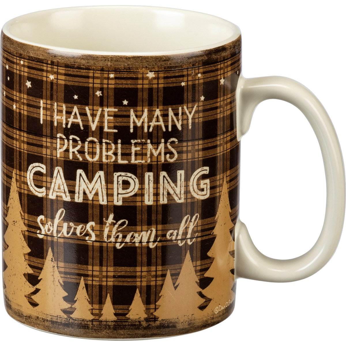 Primitives By Kathy Mug - Many Problems Camping Solves Them All-Primitives by Kathy-Little Giant Kidz
