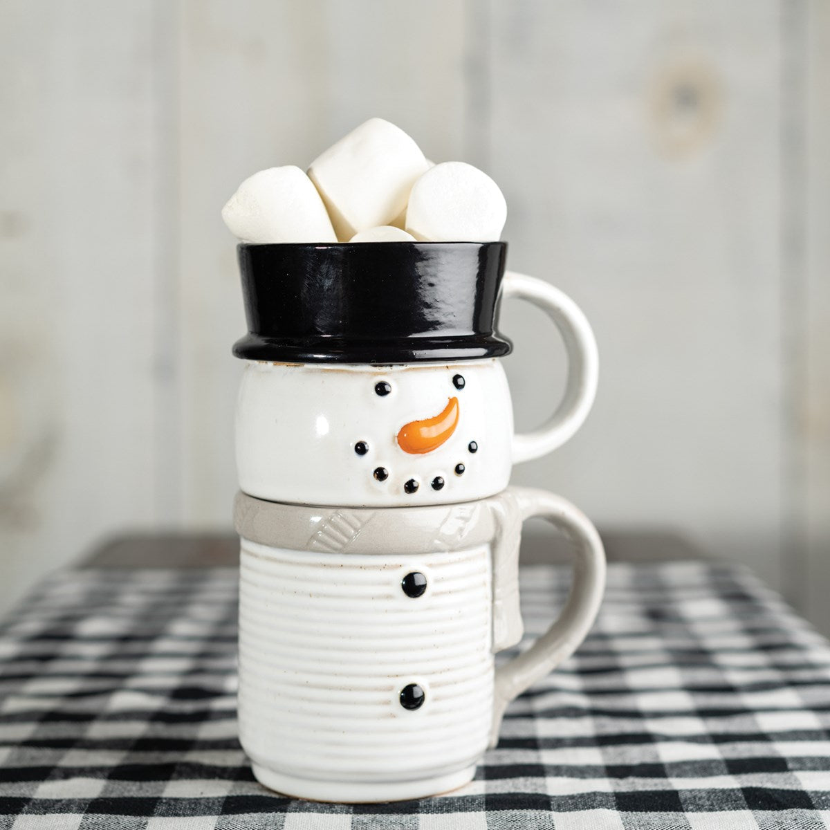 Primitives By Kathy Mug Set - Stacked Snowman-Primitives by Kathy-Little Giant Kidz