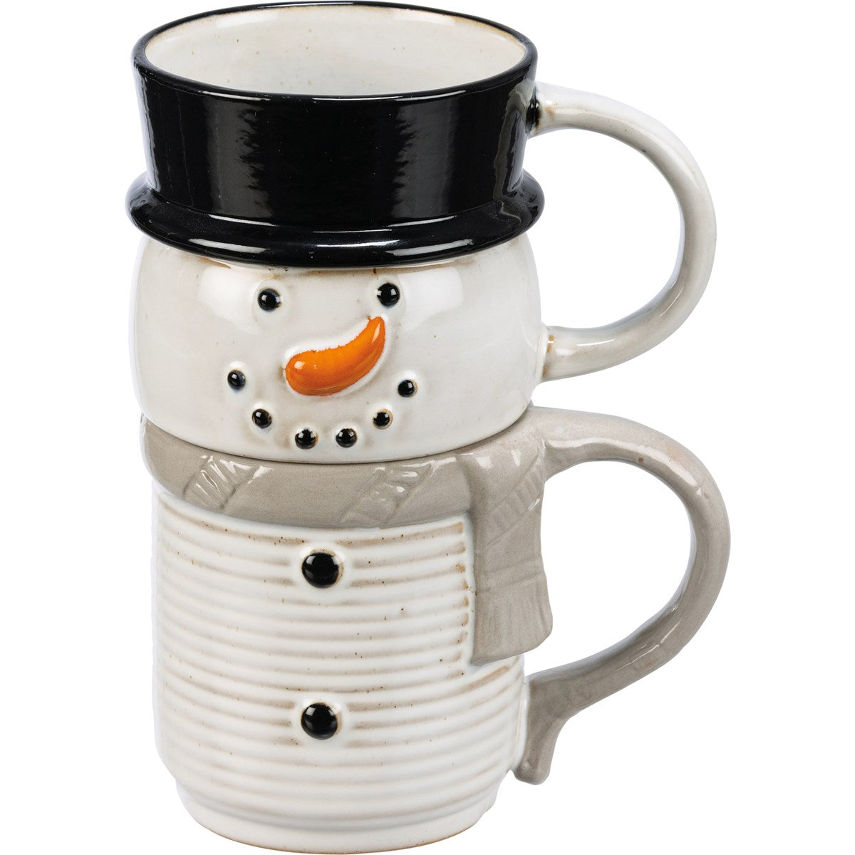 Primitives By Kathy Mug Set - Stacked Snowman-Primitives by Kathy-Little Giant Kidz