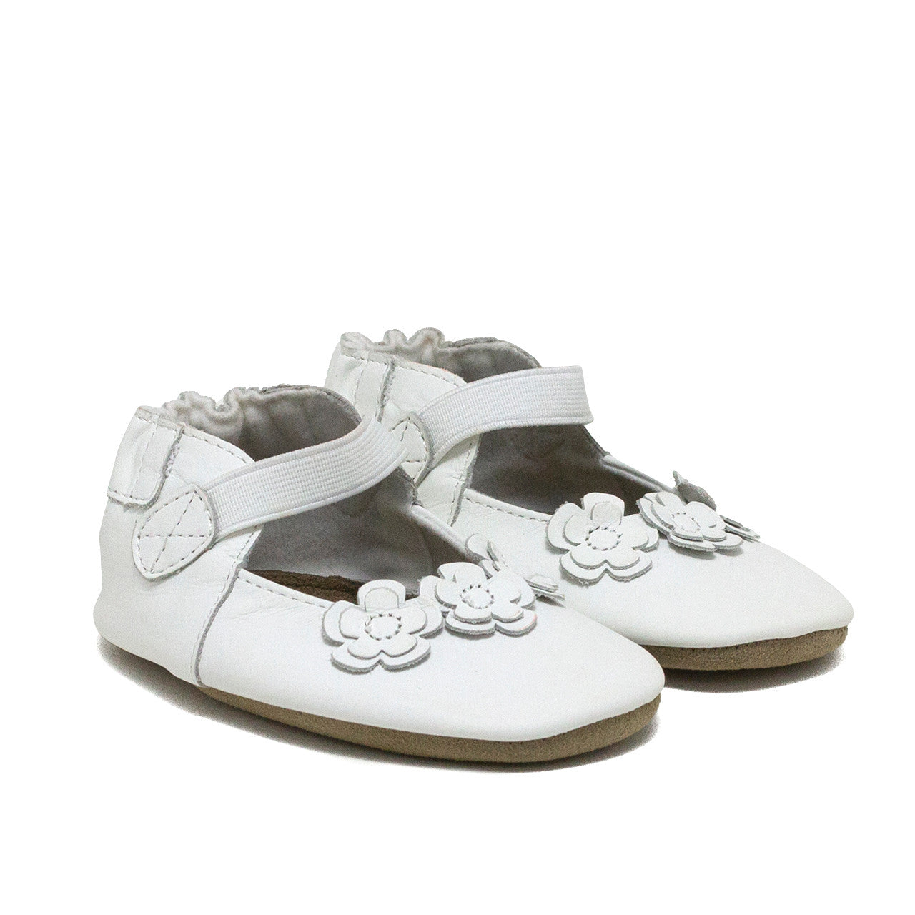 Robeez Brianna Soft Soles - White-ROBEEZ-Little Giant Kidz