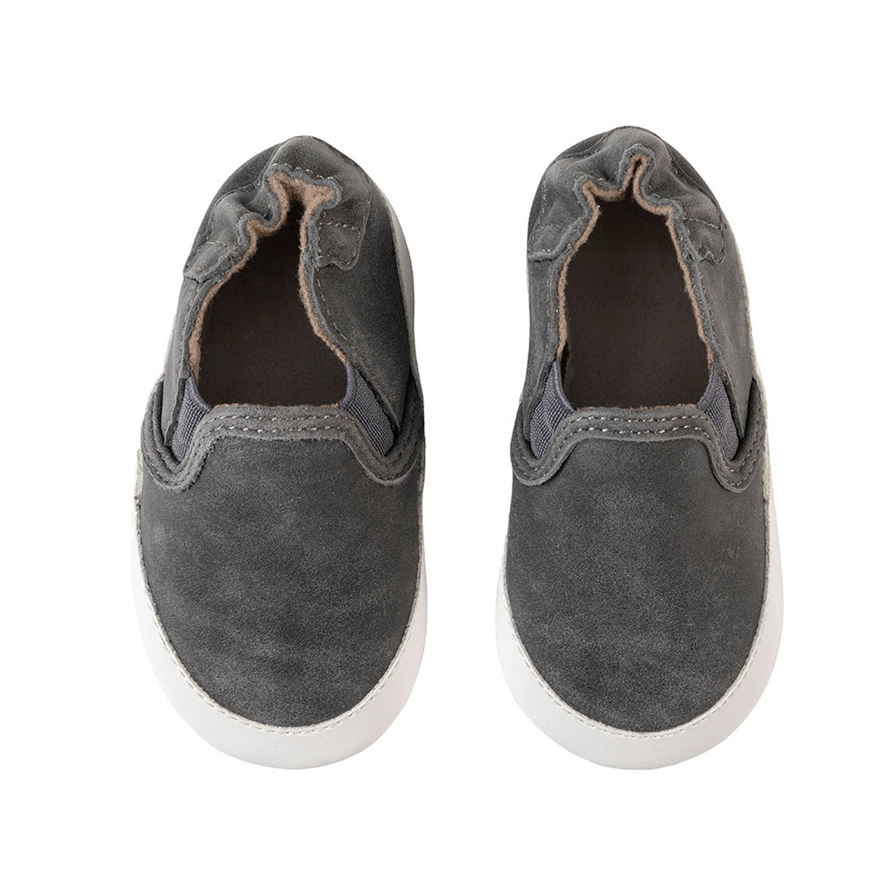 Robeez Liam Basic Soft Soles - Charcoal-ROBEEZ-Little Giant Kidz