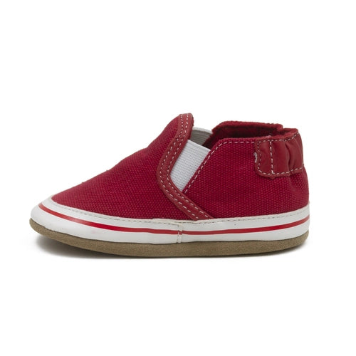 Robeez Liam Basic Soft Soles - Red-ROBEEZ-Little Giant Kidz