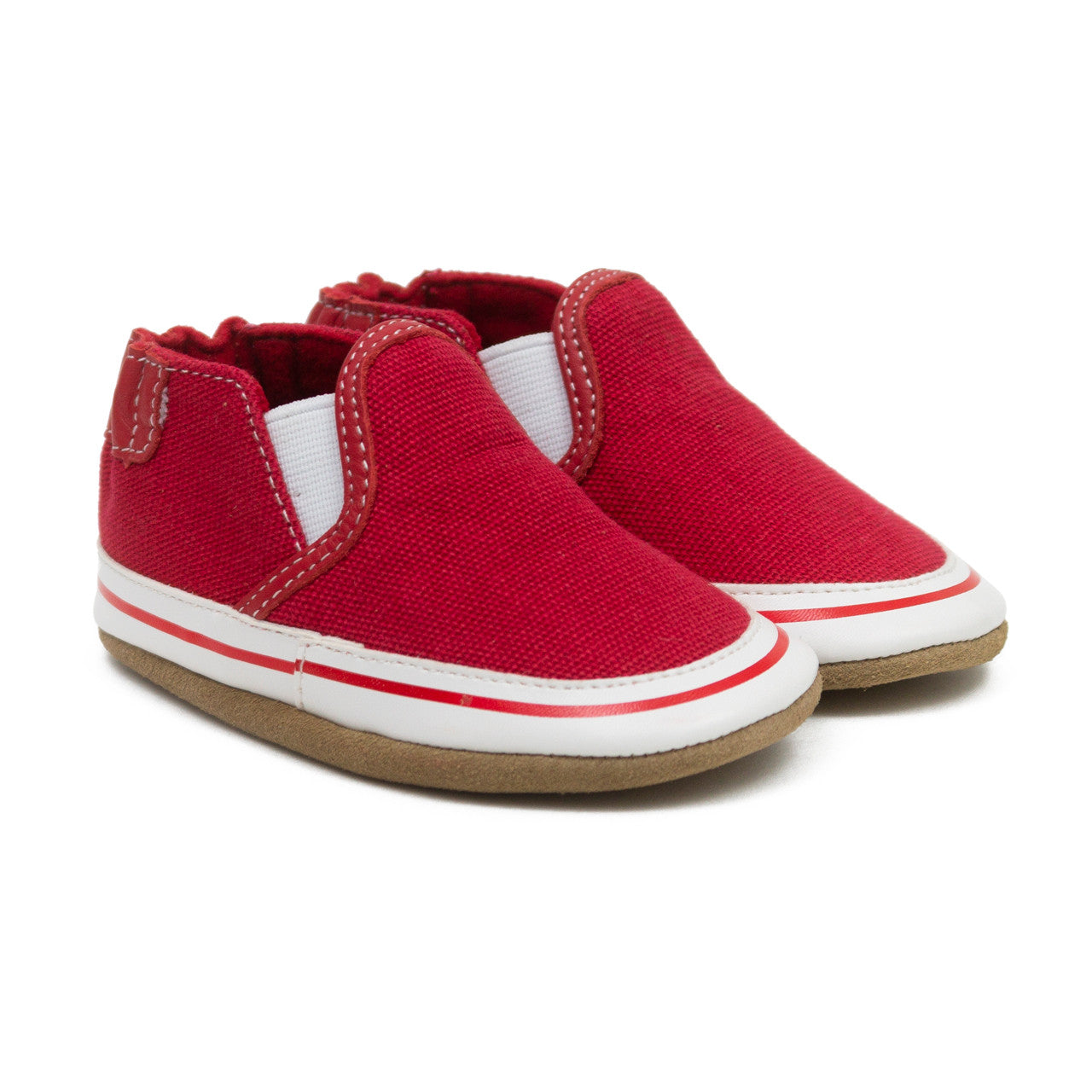 Robeez Liam Basic Soft Soles - Red-ROBEEZ-Little Giant Kidz