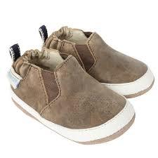 Robeez Nude/Walnut/Camel SS Liam Shoes-ROBEEZ-Little Giant Kidz