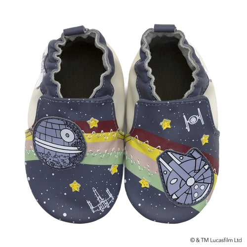 Robeez Star Wars™ Rule the Galaxy Soft Soles Dark Blue-ROBEEZ-Little Giant Kidz