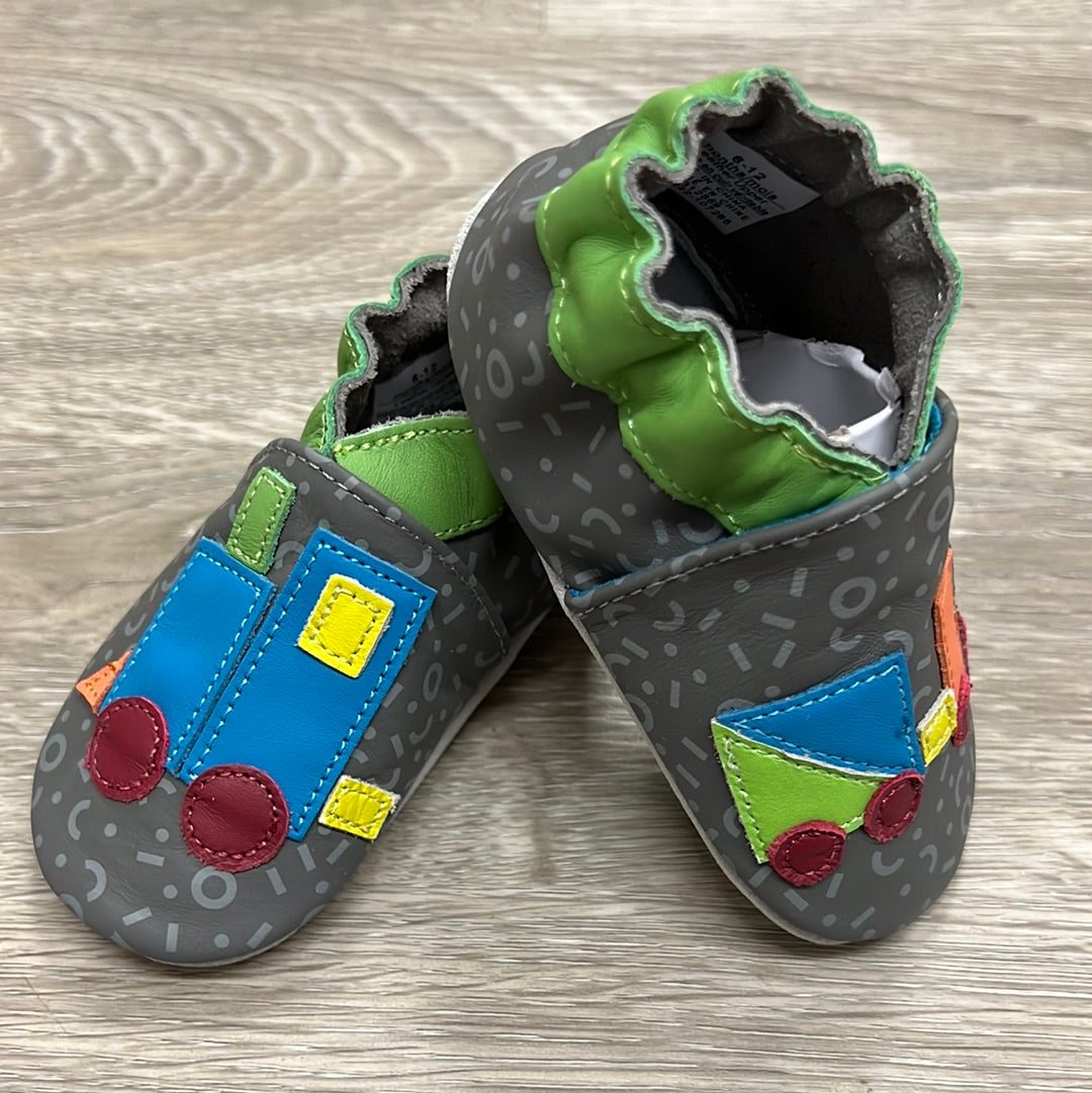Robeez Train Blocks Soft Soles Grey-ROBEEZ-Little Giant Kidz