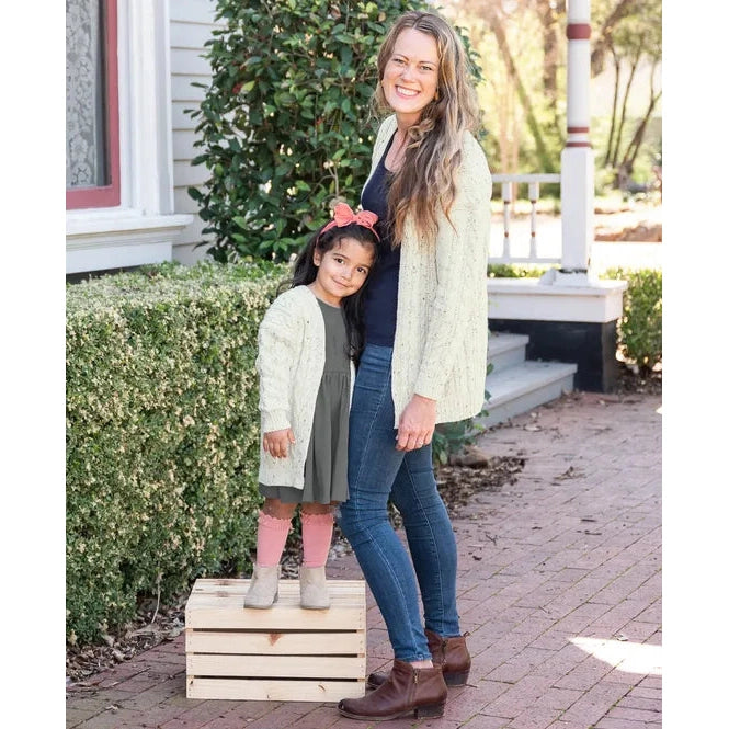 RuffleButts Confetti Chunky Knit Open Style Cardigan - Women's-RUFFLEBUTTS-Little Giant Kidz