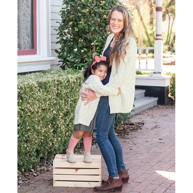 RuffleButts Confetti Chunky Knit Open Style Cardigan - Women's-RUFFLEBUTTS-Little Giant Kidz