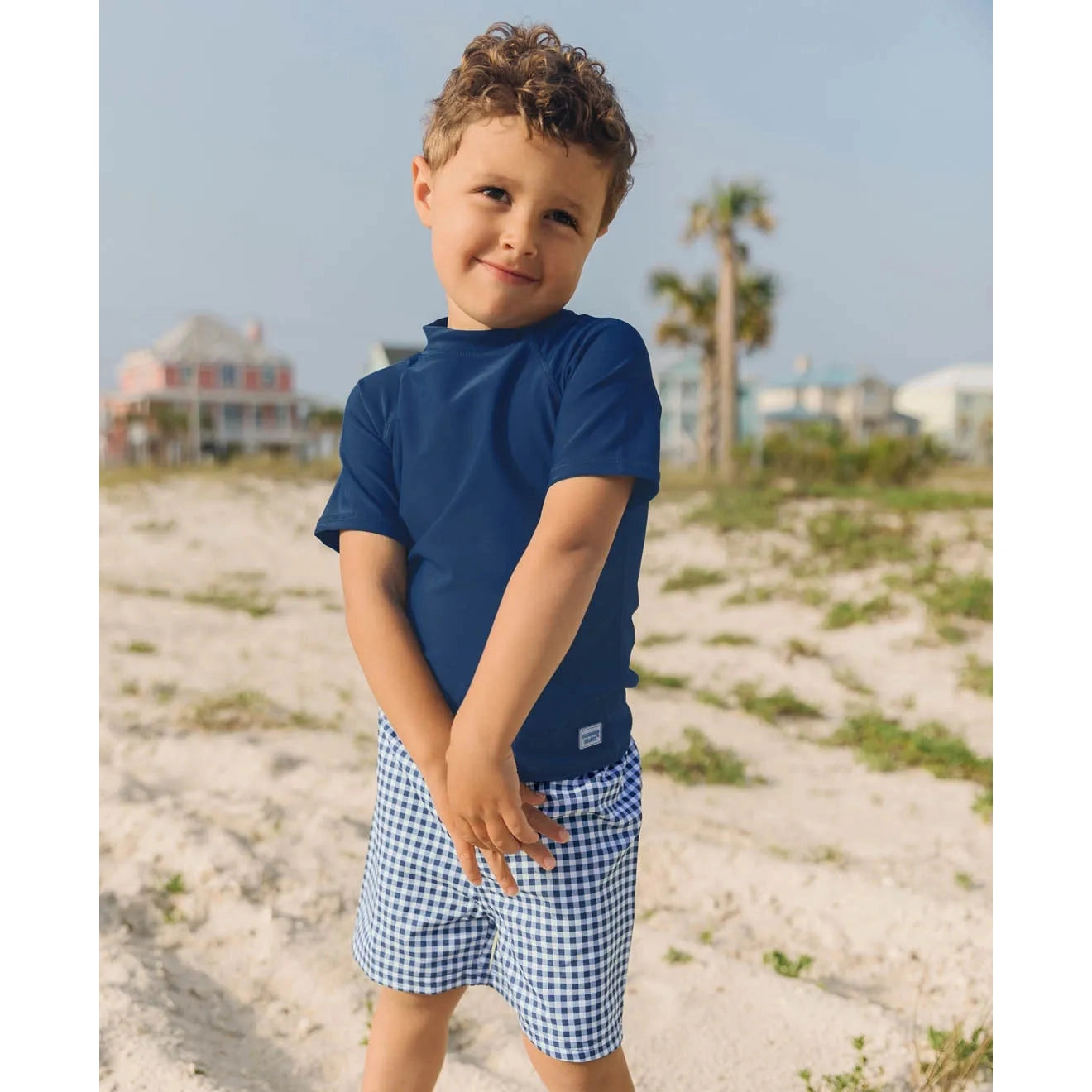 RuggedButts Navy Short Sleeve Rash Guard-RUGGEDBUTTS-Little Giant Kidz