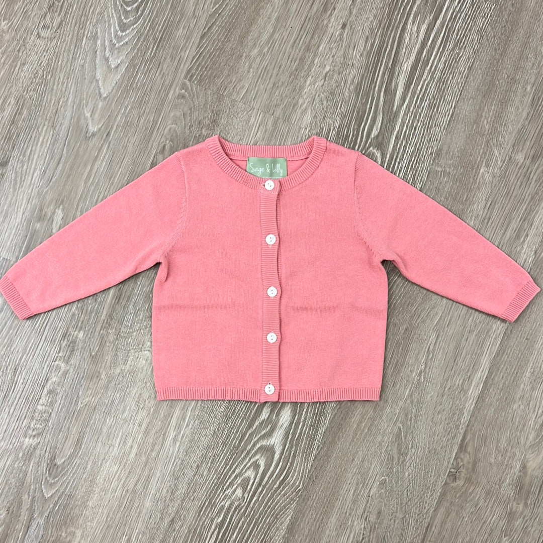 Sage & Lily Cardigan - Dusty Rose-SAGE & LILLY-Little Giant Kidz