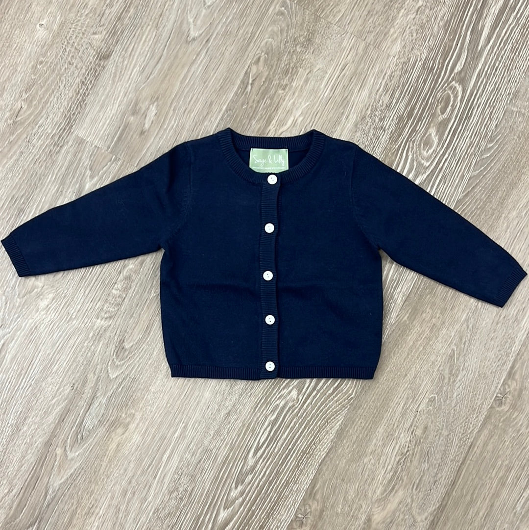 Sage & Lily Cardigan - Navy-SAGE & LILLY-Little Giant Kidz
