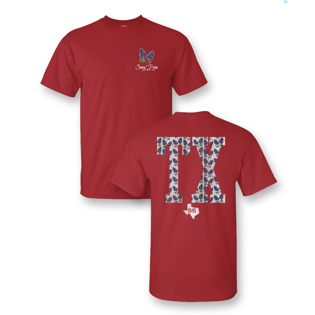 Sassy Frass State Love TX Comfort Colors T-shirt - Red-SASSY FRASS-Little Giant Kidz