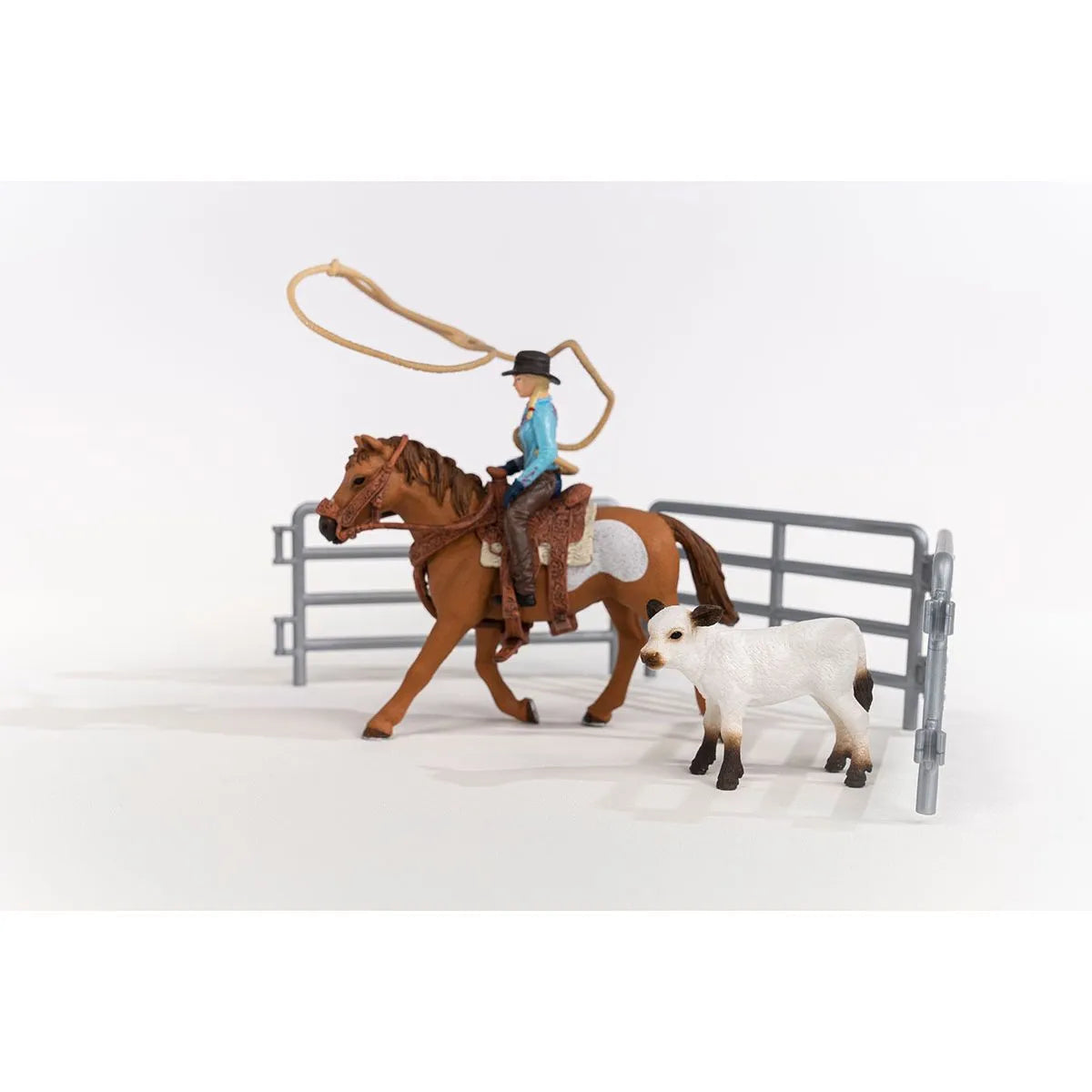 Schleich Farm World: Cowgirl Team Roping Fun-SCHLEICH-Little Giant Kidz