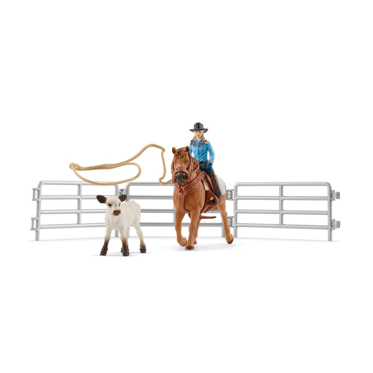 Schleich Farm World: Cowgirl Team Roping Fun-SCHLEICH-Little Giant Kidz