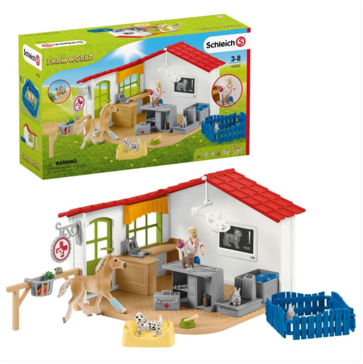Schleich Farm World: Veterinarian Practice with Pets-SCHLEICH-Little Giant Kidz