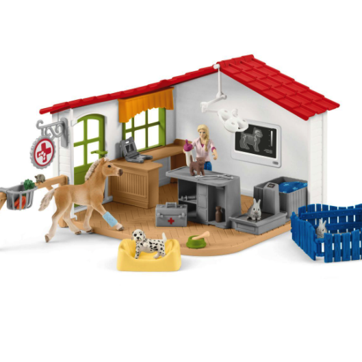 Schleich Farm World: Veterinarian Practice with Pets-SCHLEICH-Little Giant Kidz
