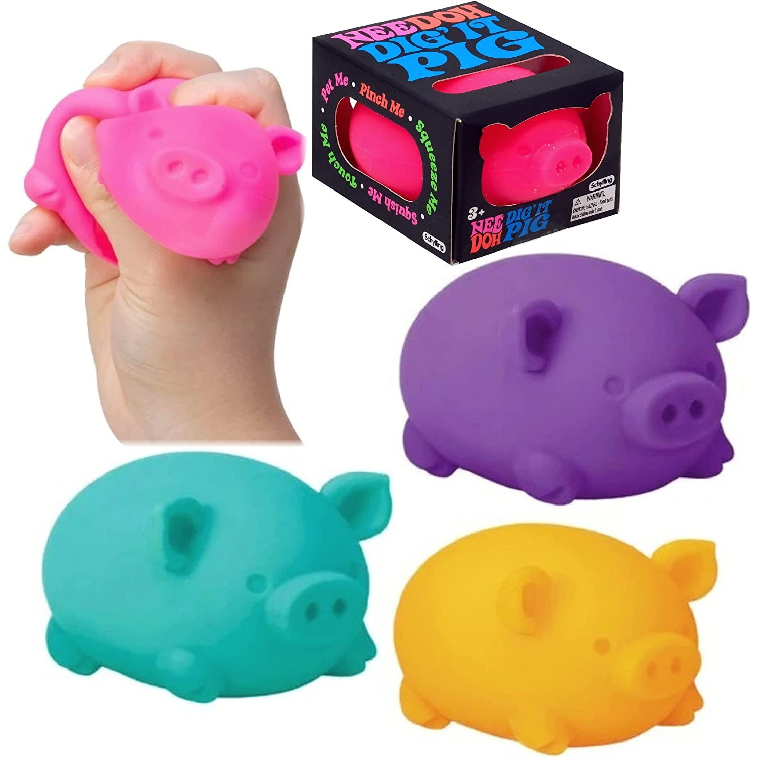 Schylling NeeDoh Dig' It Pig...Groovy Glob! - Assorted Colors-SCHYLLING-Little Giant Kidz