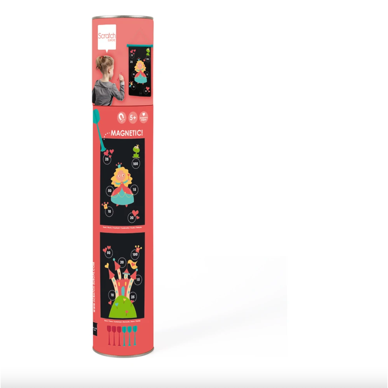 Scratch Europe Magnetic Darts - Princess (Large)-DAM Good Ideas-Little Giant Kidz