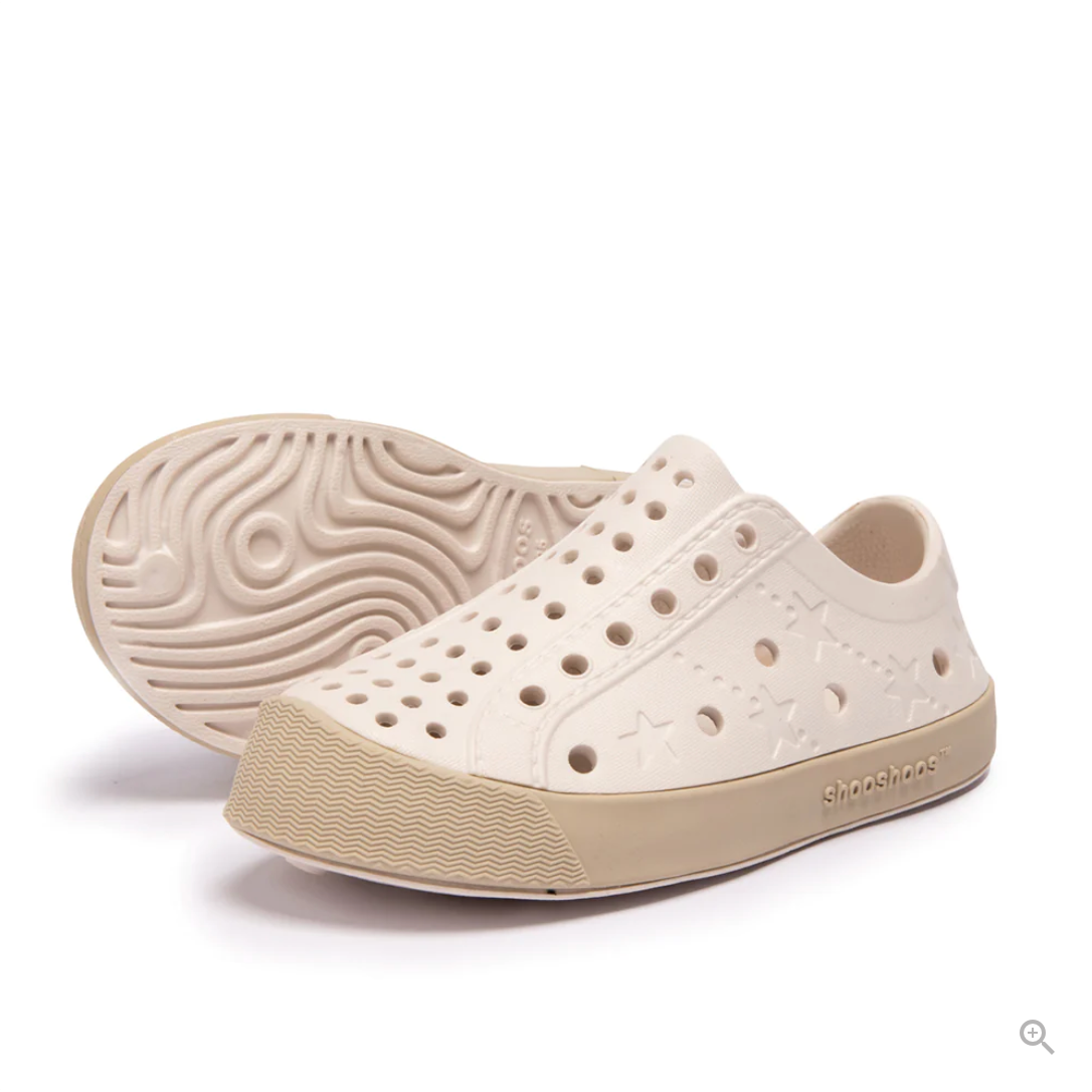 Shooshoos Waterproof Sneaker Curbside (Cream)-ShooShoos-Little Giant Kidz