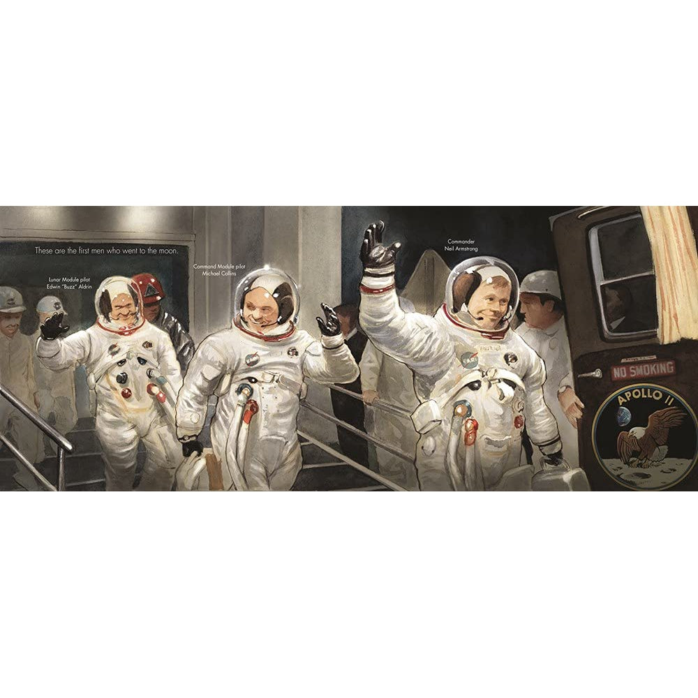 Sleeping Bear Press: The First Men Who Went to the Moon (Hardcover Book)-SLEEPING BEAR PRESS-Little Giant Kidz