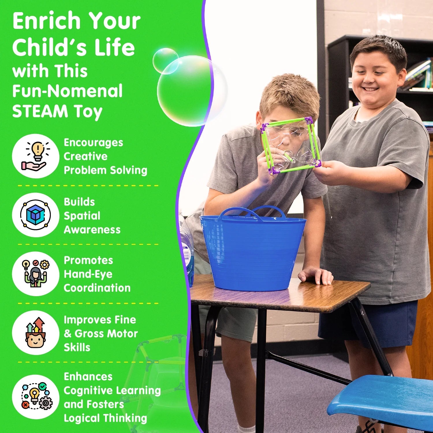 South Beach Bubbles Build-A-Bubble 3D Bubble Maker Kit for Kids 6 & Up-SOUTH BEACH BUBBLES-Little Giant Kidz